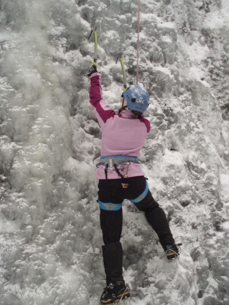 me ice climbing