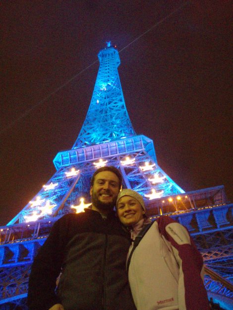Zack and Sara at the Eiffle Tower